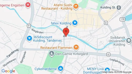 Erhvervslokaler til leje i Kolding - kort over placeringen