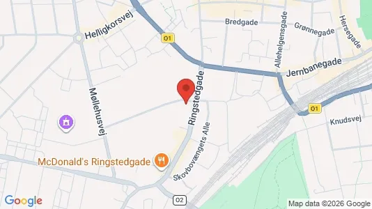 Erhvervslokaler til leje i Roskilde - kort over placeringen