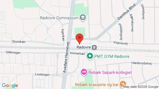 Erhvervslokaler til leje i Rødovre - kort over placeringen