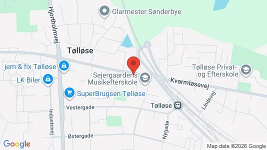Erhvervslokaler til leje i Tølløse - Foto fra Google Street View