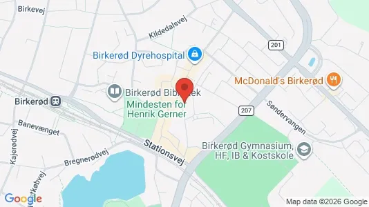 Erhvervslokaler til leje i Birkerød - kort over placeringen