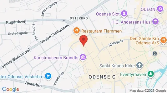 Erhvervslokaler til leje i Odense C - kort over placeringen