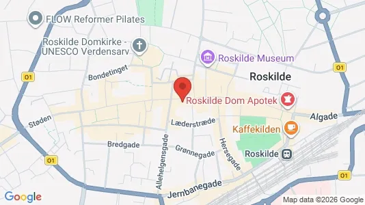 Erhvervslokaler til leje i Roskilde - kort over placeringen