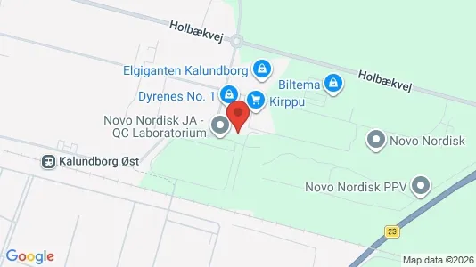 Erhvervslokaler til leje i Kalundborg - kort over placeringen