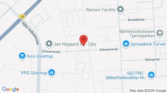 Erhvervslokaler til leje i Glostrup - kort over placeringen