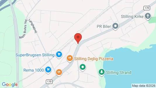 Erhvervslokaler til leje i Skanderborg - kort over placeringen