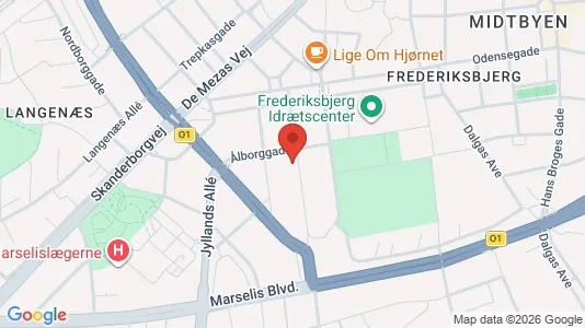 Erhvervslokaler til leje i Århus C - kort over placeringen