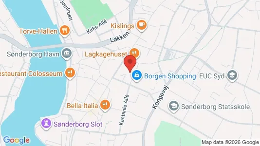 Erhvervslokaler til leje i Sønderborg - kort over placeringen