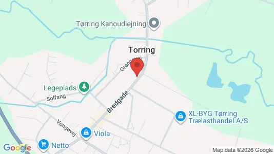 Erhvervslokaler til leje i Tørring - kort over placeringen