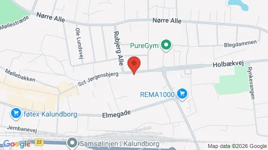 Erhvervslokaler til leje i Kalundborg - kort over placeringen