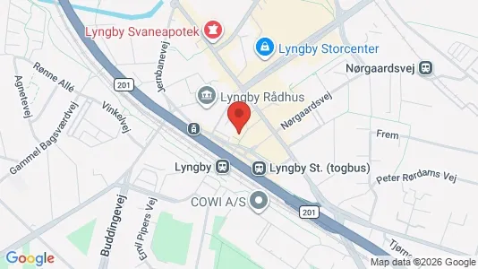 Erhvervslokaler til leje i Kongens Lyngby - kort over placeringen