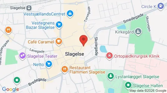 Erhvervslokaler til leje i Slagelse - kort over placeringen
