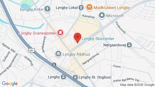 Erhvervslokaler til leje i Kongens Lyngby - kort over placeringen