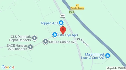 Erhvervslokaler til leje i Randers SV - kort over placeringen
