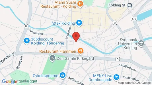 Erhvervslokaler til leje i Kolding - kort over placeringen