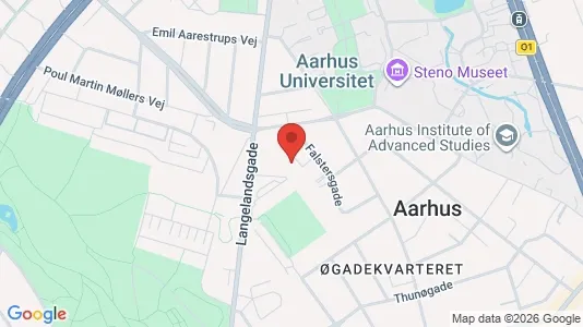 Erhvervslokaler til leje i Århus C - kort over placeringen