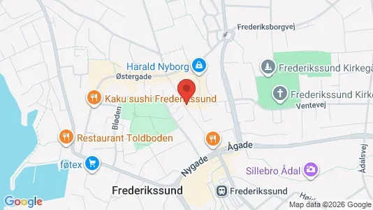 Erhvervslokaler til leje i Frederikssund - kort over placeringen
