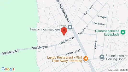 Erhvervslokaler til leje i Herning - kort over placeringen