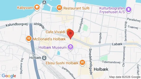 Erhvervslokaler til leje i Holbæk - Foto fra Google Street View