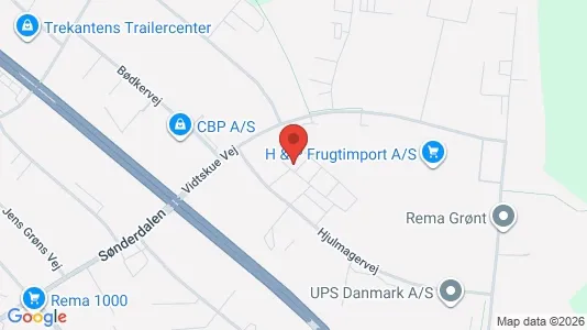 Erhvervslokaler til leje i Vejle Centrum - kort over placeringen