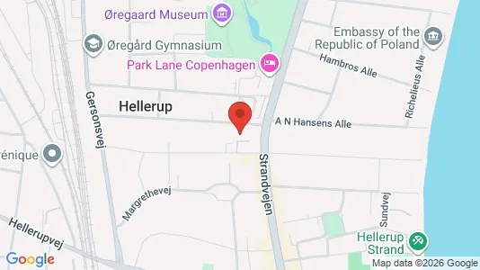 Erhvervslokaler til leje i Hellerup - kort over placeringen