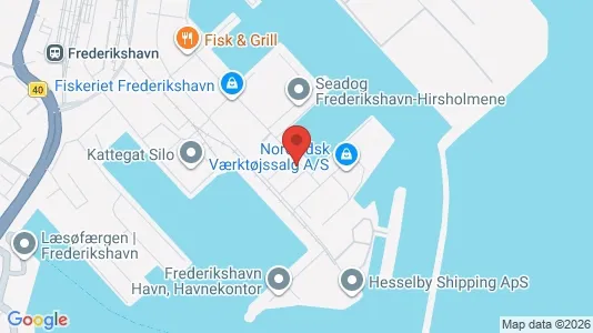 Erhvervslokaler til leje i Frederikshavn - kort over placeringen