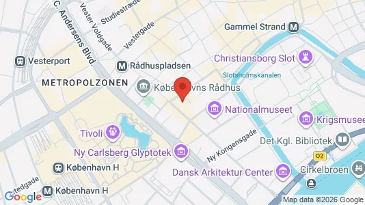 Erhvervslokaler til leje i København K - kort over placeringen