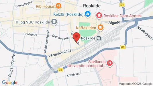 Erhvervslokaler til leje i Roskilde - kort over placeringen
