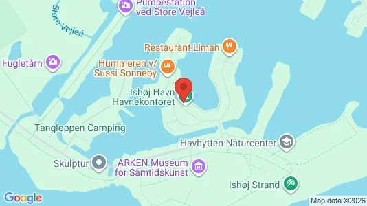 Erhvervslokaler til leje i Ishøj - kort over placeringen