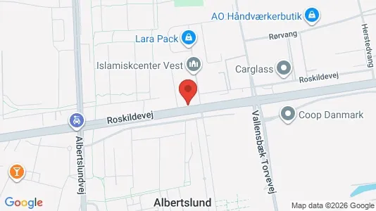Erhvervslokaler til leje i Albertslund - kort over placeringen