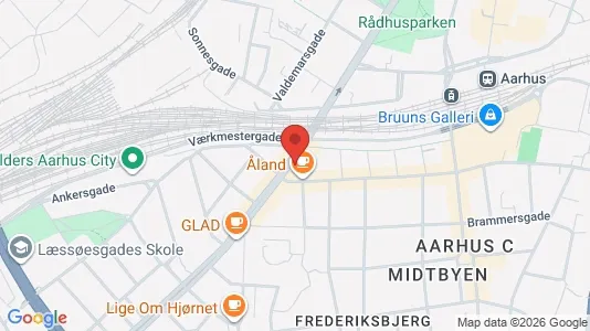 Erhvervslokaler til leje i Århus C - kort over placeringen