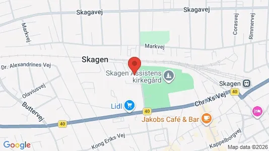 Erhvervslokaler til leje i Skagen - kort over placeringen