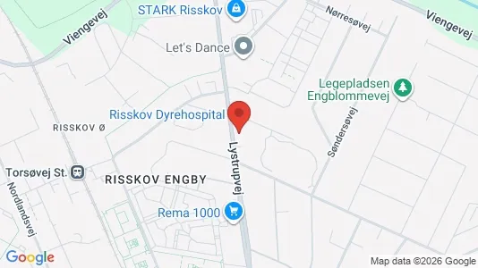 Erhvervslokaler til leje i Risskov - kort over placeringen