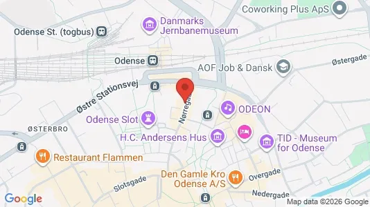 Erhvervslokaler til leje i Odense C - kort over placeringen