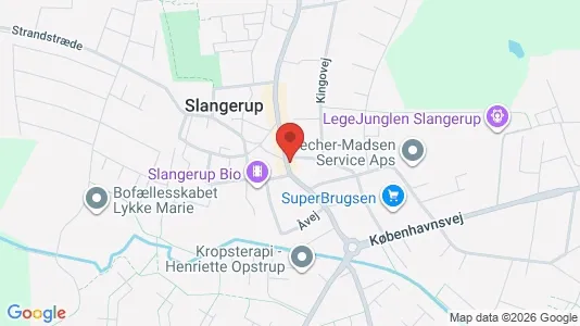 Erhvervslokaler til leje i Slangerup - kort over placeringen