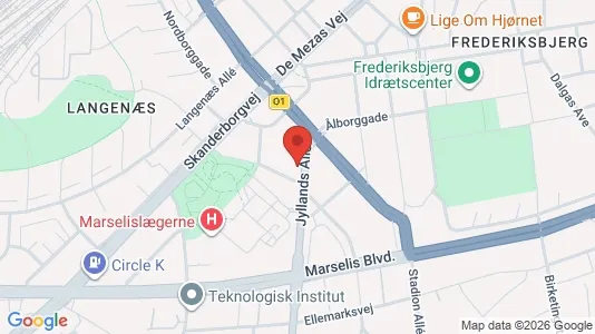 Erhvervslokaler til leje i Århus C - kort over placeringen