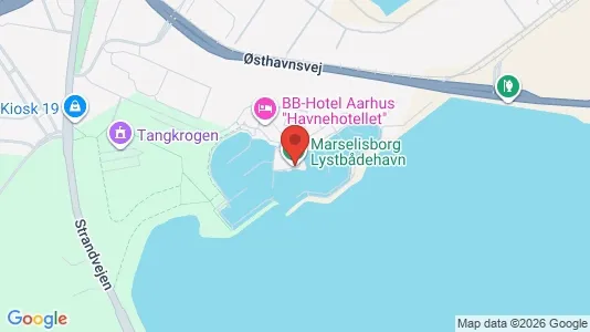 Erhvervslokaler til leje i Århus C - kort over placeringen