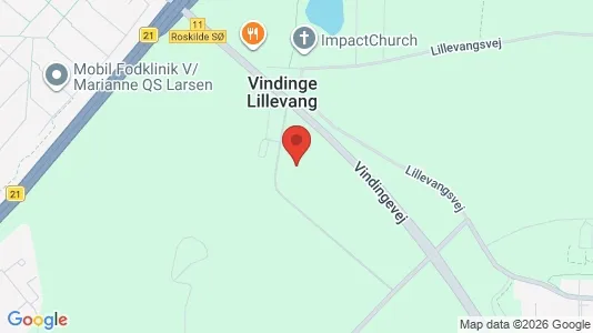 Erhvervslokaler til leje i Roskilde - kort over placeringen