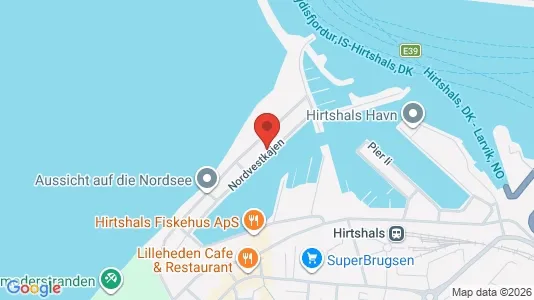 Erhvervslokaler til leje i Hirtshals - kort over placeringen