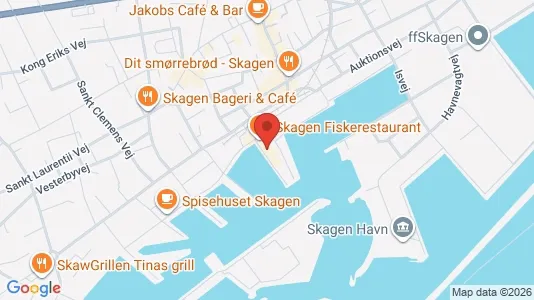 Erhvervslokaler til leje i Skagen - kort over placeringen