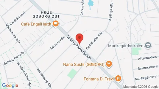 Erhvervslokaler til leje i Søborg - kort over placeringen