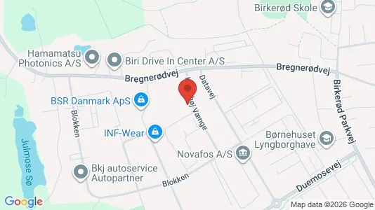 Erhvervslokaler til leje i Birkerød - kort over placeringen