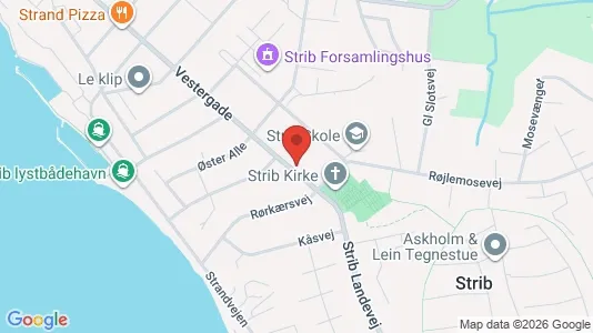 Erhvervslokaler til leje i Middelfart - kort over placeringen