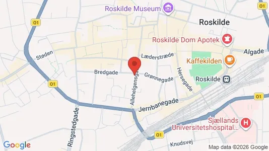 Erhvervslokaler til leje i Roskilde - kort over placeringen