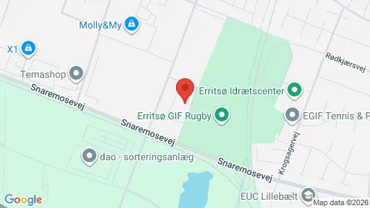 Erhvervslokaler til leje i Fredericia - kort over placeringen