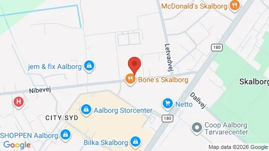 Erhvervslokaler til leje i Aalborg SV - kort over placeringen