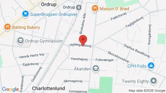 Erhvervslokaler til leje i Charlottenlund - kort over placeringen
