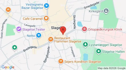 Erhvervslokaler til leje i Slagelse - kort over placeringen