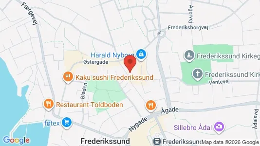 Erhvervslokaler til leje i Frederikssund - kort over placeringen