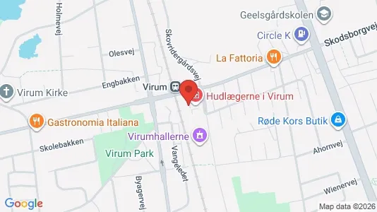 Erhvervslokaler til leje i Virum - kort over placeringen